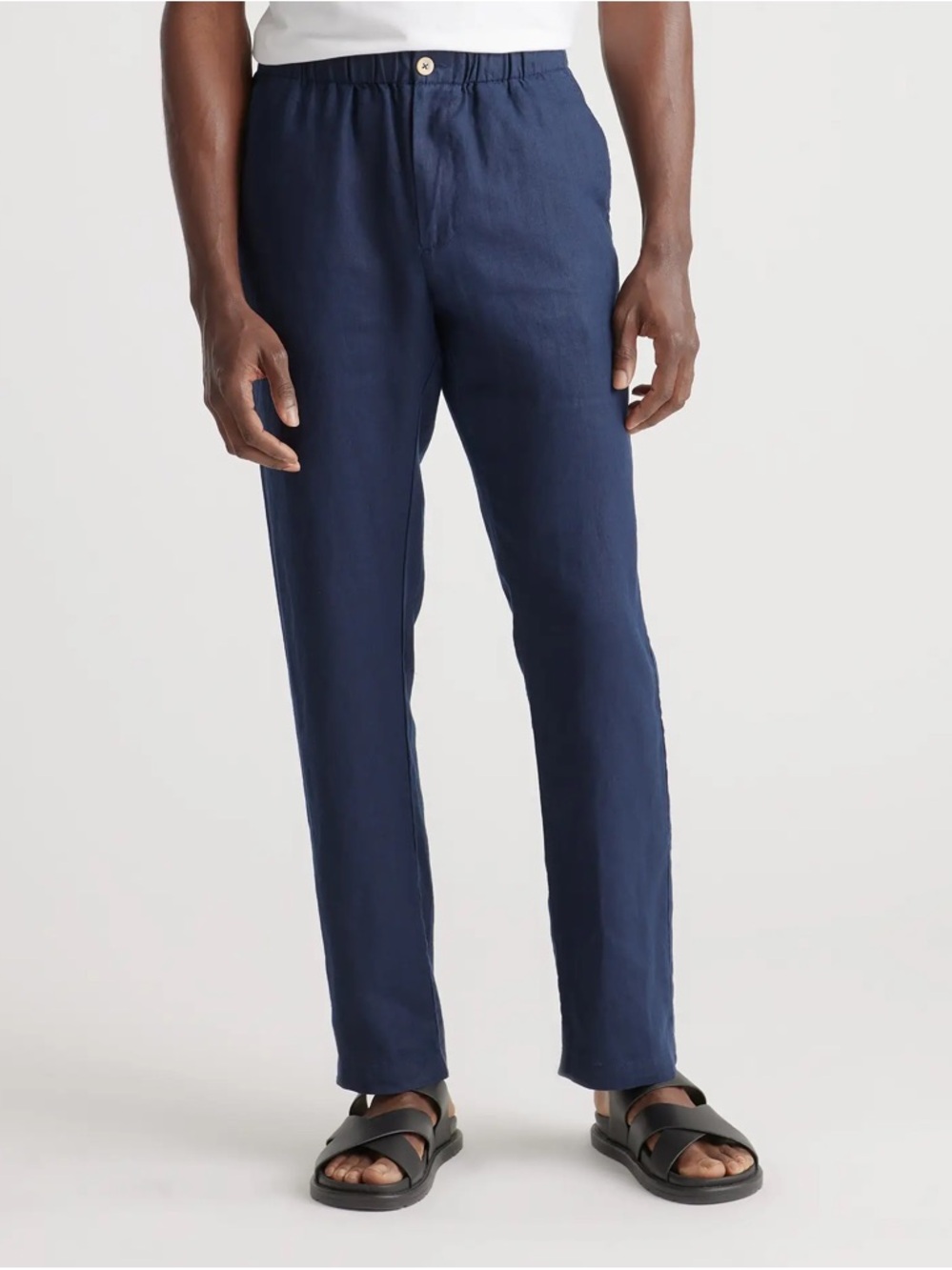 NWT Quince Men’s 100% European Linen Deep Navy Pants Quiet Luxury